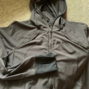 Hooded Half-Zip Ruffle Back Running Top